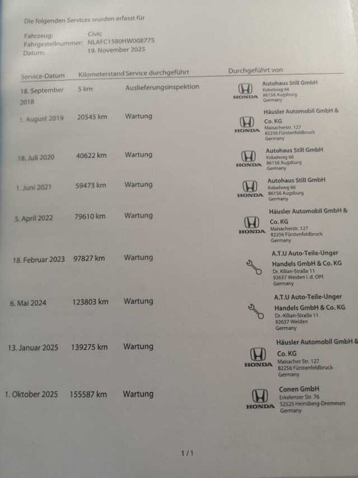 Honda Civic 1.5 VTEC Executive Limousine Navi* Leder*