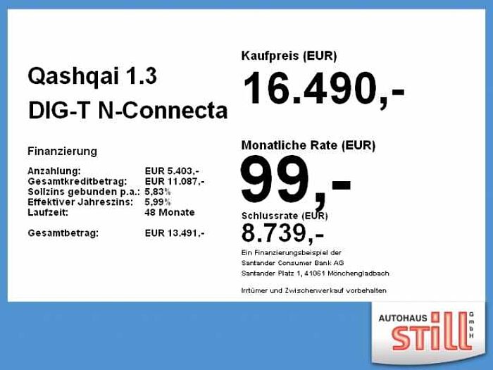 Nissan Qashqai 1.3 DIG-T N-Connecta Navi+Pano+SHZ+360