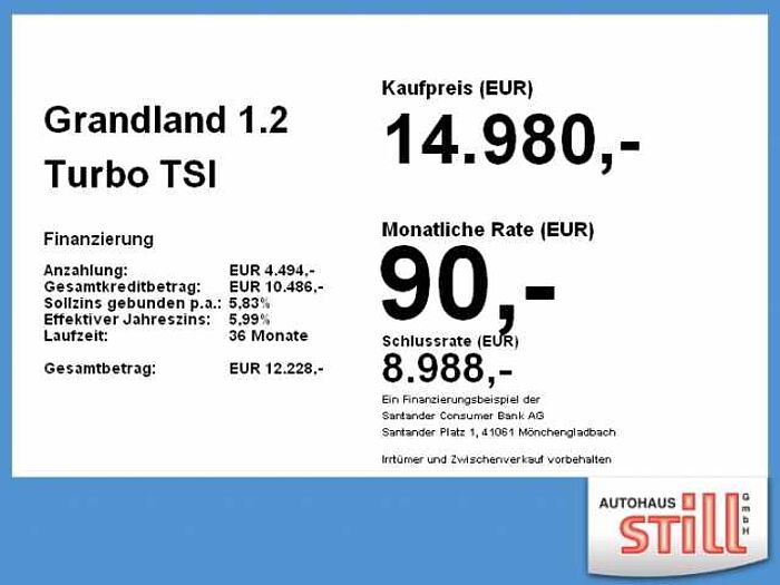 Opel Grandland 1.2 Turbo LED+SHZ+Winterp.+2xKlima+LM X