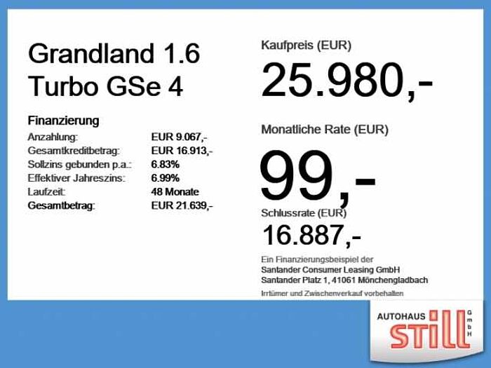Opel Grandland 1.6 Turbo GSe 4 ACC+LED+Navi+SHZ+360 X