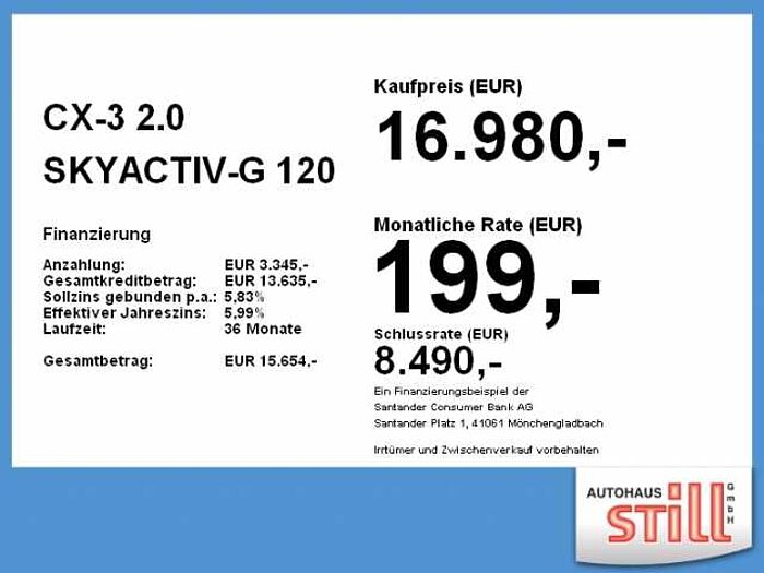 Mazda CX-3 2.0 SKYACTIV-G 120 Sports-Line LED+Navi+SHZ