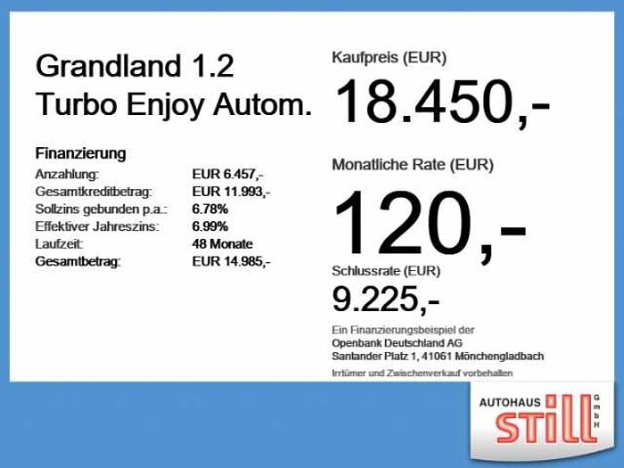 Opel Grandland 1.2 Turbo Enjoy Autom. Klimaautom.+SHZ. X