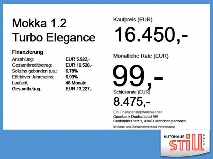 Opel Mokka 1.2 Turbo Elegance LED+SHZ+Kamera+PDC