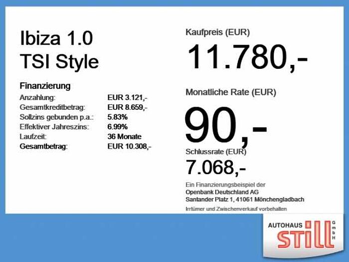SEAT Ibiza 1.0 TSI Style SHZ+Winterp.+LM